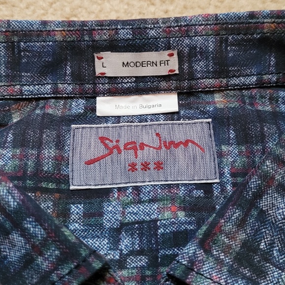 NWT Signum Berlin Long Sleeve Woven Button Down Large - Picture 6 of 6